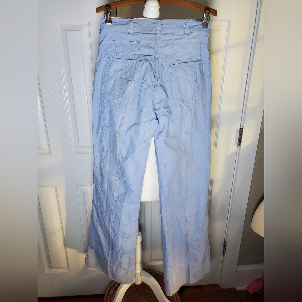 Vintage Window Pane Patchwork Bell Bottom 1970s W… - image 4